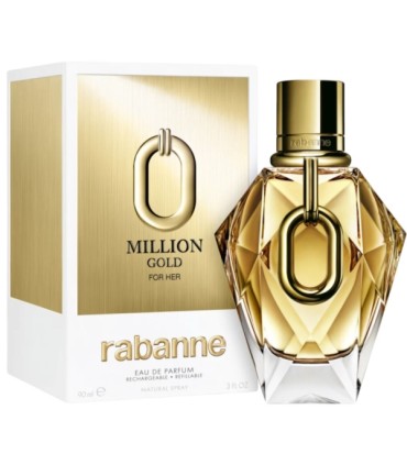 Paco Rabanne Million Gold for Her Eau de Parfum 90ml. Refillable Spray