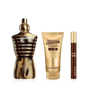 Jean Paul Gaultier Le Male Elixir Parfum 125ml. + All-Over Shower Gel 75ml. + Parfum 10ml. ZESTAW
