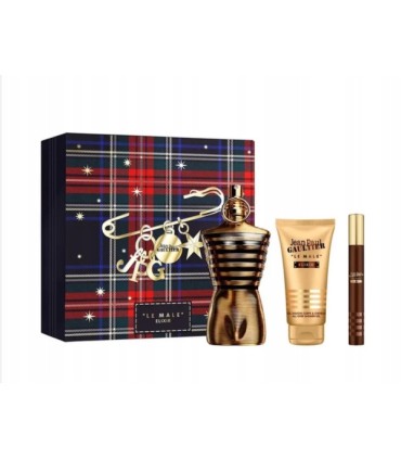 Jean Paul Gaultier Le Male Elixir Parfum 125ml. + All-Over Shower Gel 75ml. + Parfum 10ml. ZESTAW