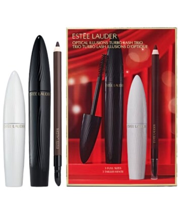 Estee Lauder SET Optical Illusions Turbo Lash Trio: Turbo Lash High Powered Volume + Length Mascara 8ml. 01 black + Turbo Lash N