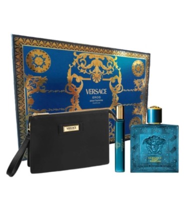 Versace Eros Parfum 100ml. + Parfum 10ml. + Kosmetyczka  ZESTAW