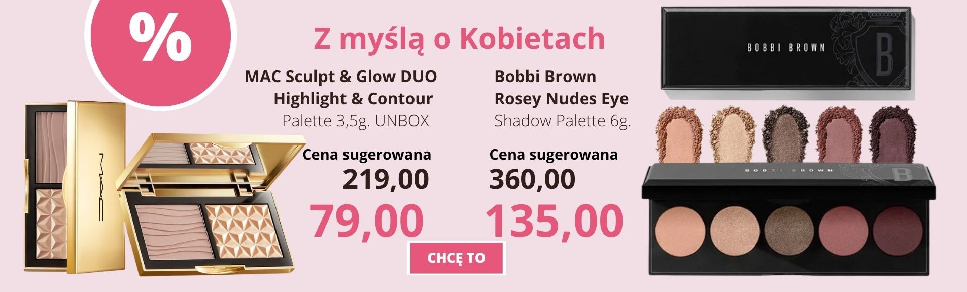 Promocja makijaż paleta bobbi brown i mac